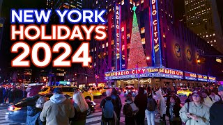 4k NYC Christmas Walk 🎄 5th Avenue and Rockefeller Center Christmas Tree [upl. by Mellisent]