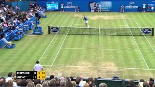 Radek Stepanek vs Feliciano Lopez  Aegon Championships Day 6 match highlights [upl. by Inalem]