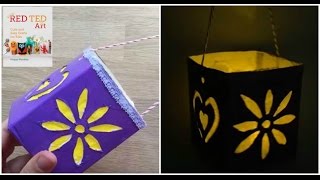 Cute Luminaries made from Cartons Recycled Crafts [upl. by Ladew643]