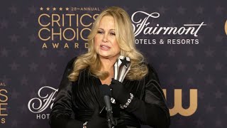 Critics Choice Awards Jennifer Coolidge Full Backstage Interview [upl. by Adnawak]