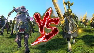 Doomfire Warlocks VS Knights of the Blazing Sun Total War Warhammer 3 [upl. by Glarum]