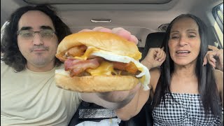 Wendys Breakfast Baconator Fast Food Review [upl. by Quarta]