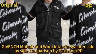 GIVENCH Mohair And Wool Intarsia Sweater side by side comparison by PatternerPP [upl. by Irac]