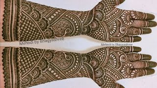 EASY DULHAN MEHENDI DESIGNS FOR FULL HANDS  WEDDING MEHNDI DESIGNS  BRIDAL HENNA MEHNDI DESIGNS [upl. by Sharon]