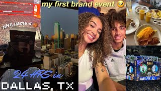 travel vlog 24 HRS in DALLAS  my FIRST brand trip to NBA game 4 w TORRAS x Mavericks 🏀 [upl. by Assitruc]