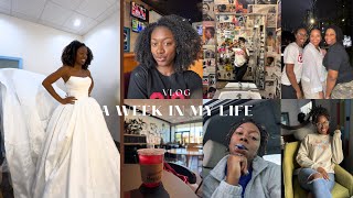 WEEKLY VLOG  Wedding Dress Shopping Pt 2  3 Days in Charlotte Food amp Vibes [upl. by Sueahccaz]