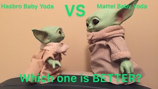 Hasbro Baby Yoda VS Mattel Baby Yoda Which one is BETTER [upl. by Phio]