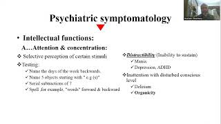 Psychiatric symptomatology  Part 5 of 6  Intellectual functions MAGII  Prof Hesham Sheshtawy [upl. by Eselahs724]