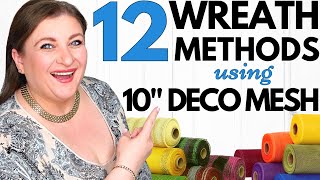 Wreath Making EXPERT Reveals Top 12 Deco Mesh Base Designs [upl. by Torres73]