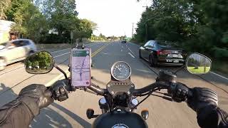 Harley Davidson Iron 883 POV  Lexington Massachusetts [upl. by Ellennahc]