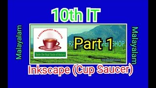 10th It Tutorial  cup saucer making  inkscape  malayalam [upl. by Yelrebma570]