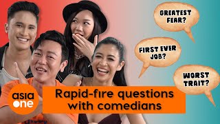 Local comedians answer rapidfire questions Guess whose first role was a bargirl [upl. by Auliffe]