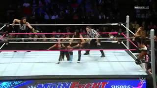 The Bella Twins vs Naomi amp Tamina WWE Main Event 16 October 2015 [upl. by Aip]