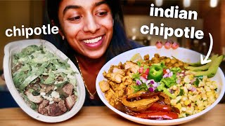 Making an Indian Chipotle Burrito Bowl healthy and cheap [upl. by Talbott]