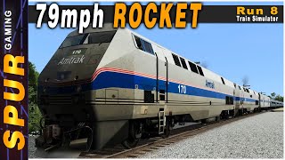 Running a 79MPH Rocket Silver Meteor  Run 8 Train Simulator Gameplay [upl. by Zampardi]