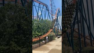 Rougarou In Action cedarpoint rollercoaster shorts [upl. by Bithia562]