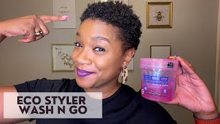 Eco Styler Curl amp Wave Gel Wash N Go On Natural Hair Type 4A [upl. by Georgeanne]