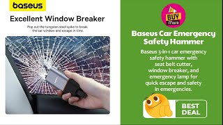 Baseus 3 in 1 Car Emergency Safety Hammer [upl. by Rae]