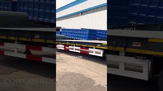 3 Axle 60 Ton Excavator Transport Lowbed Trailer [upl. by Ylas]