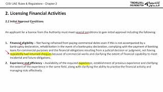 CISI UAE Financial Rules amp Regulations Chapter 2 Part 1 [upl. by Hgieleak]