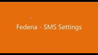 Fedena  SMS Settings [upl. by Yddor]