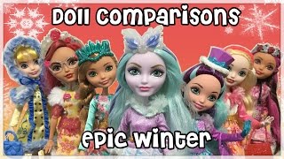 EVER AFTER HIGH EPIC WINTER DOLL COMPARISONS amp REVIEW [upl. by Trainer628]