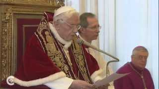 Pope Benedict announces his resignation see description [upl. by Kerwinn]