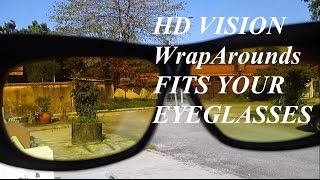 HD Vision WrapArounds Night amp Day Sunglasses Fits Your Existing Eyeglasses [upl. by Attesor240]