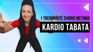 1 treniruotė svorio metimui Kardio Tabata 2024 [upl. by Inol305]