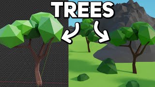 How to make a Low Poly FOREST in Blender 31 [upl. by Bennir858]