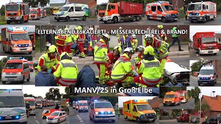 ELTERNABEND ESKALIERT MANV25 E57  Einsatzfahrten Salzgitter Wolfenbüttel PE BS GS WOB amp HI [upl. by Redienhcs]