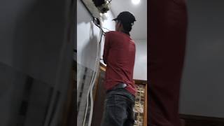 Ac installation start today LG dual inverter shortsvideo youtubeshorts trendingshorts [upl. by Notsreik]