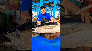 Amazing expert ability to cut large size tuna tuna seafood fish streetfood [upl. by Rumit]