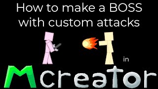 SimpleAdvanced Tutorial  How to make a boss with custom attacks in  Mcreator 20232 [upl. by Mauricio]