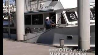 Deckhand duties  Mooring alongside a wharf [upl. by Madoc274]