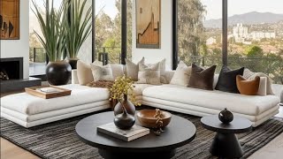 New Black and White Living Room  Living Room Decorating Ideas [upl. by Bravin]