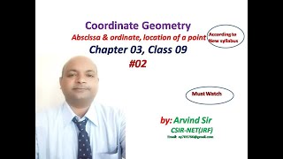 Abscissa  Ordinate  Chapter 3  Class 9  NCERT  New syllabus  Ribhaya classes  02 [upl. by Ahseetal]