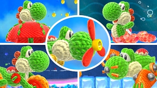 Poochy amp Yoshi’s Woolly World  All Transformations Gameplay [upl. by Wyne]