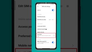 How to enable mobile network Use VolTE setting  VoLTE setting kaise ON karen shortfeed [upl. by Aya]