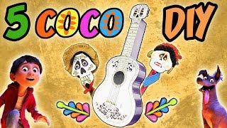 5 DIY COCO SCHOOL SUPPLIES  GUITAR PENCIL CASE DISNEY  aPasos Crafts DIY [upl. by Alburga]