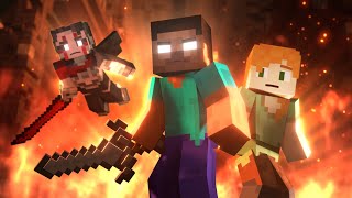 HEROBRINE RETURNS  Alex and Steve Life Minecraft Animation [upl. by Eniroc]