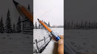 Pencil sketch scenery [upl. by Patricio]