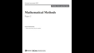 Maths Methods QCAA external exam 2023 tech active Q110 [upl. by Ruthe654]