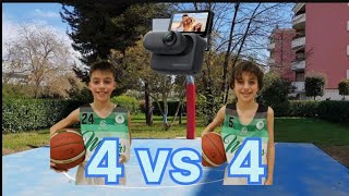 4vs4 masters pallacanestro 🏀💚🤍insta360go2 campetto agliate Carate Brianza [upl. by Arvid]