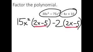 Factoring Polynomials by the Grouping Method [upl. by Llehsram]