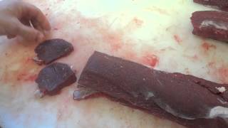 How to Cut Backstrap and Tenderloin [upl. by Llenhoj]