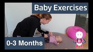 Baby Exercises and Activities 03 months  Arm to leg movements  Baby Development [upl. by Puklich795]