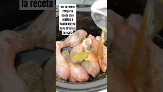 MUSLOS DE POLLO AL VINAGRE DE JEREZ  CHICKEN THIGHS WITH SHERRY VINEGAR crockpot slowcooker yum [upl. by Bergman]