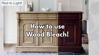 Master Two Part Wood Bleach to Lighten Wood How I used Wood Bleach to Lighten a Mahogany Sideboard [upl. by Venus]