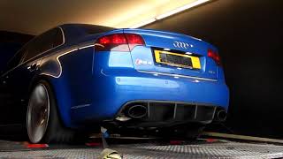 Audi RS4 B7 with Overrundownshift crackle MRC Tuning [upl. by Adnale]